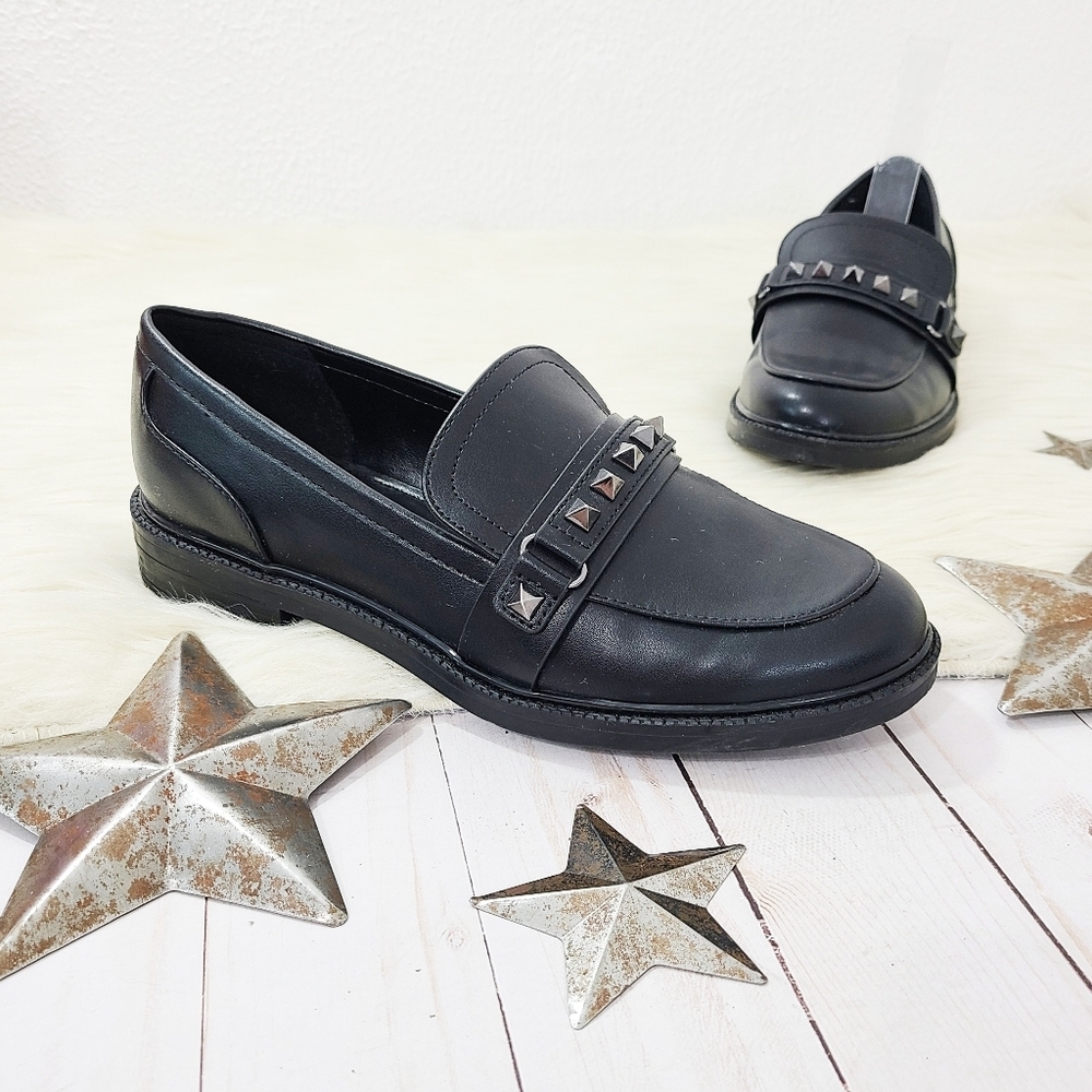 Marc Fisher Cancia 2 studded black loafers gothcorp size 7.5